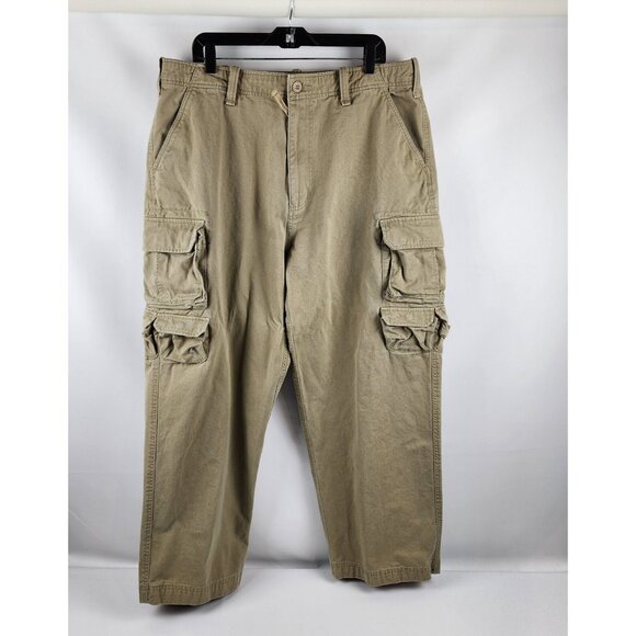 Urban Pipeline Pants Mens 38x29 Vintage Cargo  Tan Khaki Grunge Skater Y2K Baggy - Picture 1 of 12